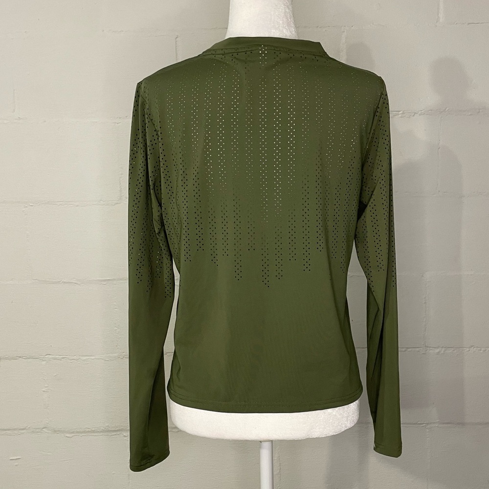 ZYIA Olive Performance Long Sleeve Top - Picture 2 of 3